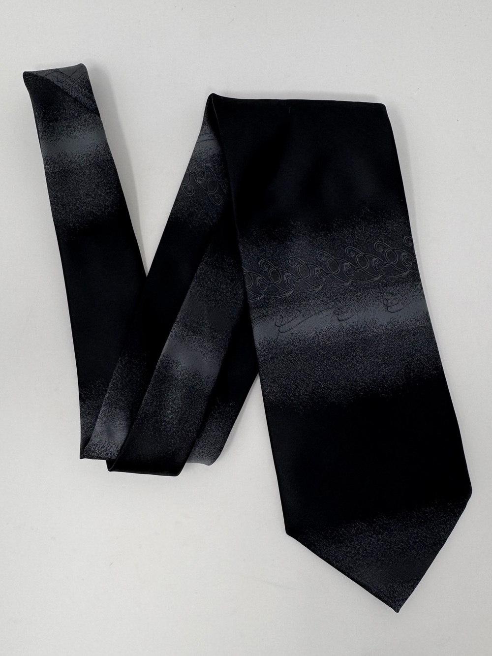 Puritan neck tie, black, silver, polyester,‎ classic, formal, party, suit, work